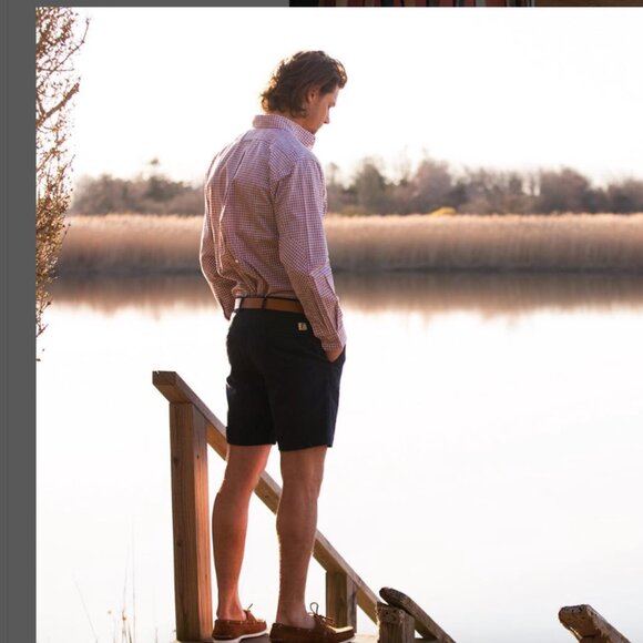 Ball and Buck Size M The Angler’s Shirt Cotton Linen blend Blue and white - Picture 15 of 16